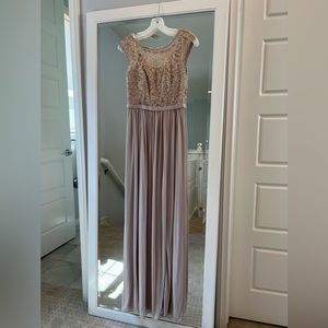 David’s Bridal champagne evening/bridesmaid dress, size 0